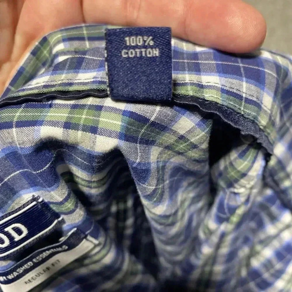 IZOD Plaid Button Down Mens Dress XL Shirt Soft Washed Essentials Regular Fit - Picture 9 of 11